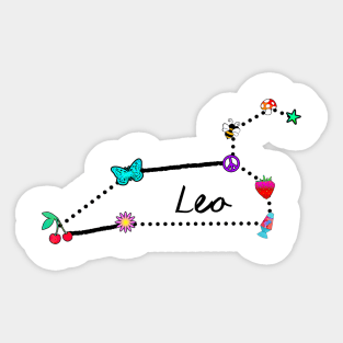 Trippy Leo Constellation Sticker